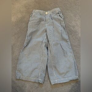 Ralph Lauren kids Striped Wide-Leg Seersucker Pants